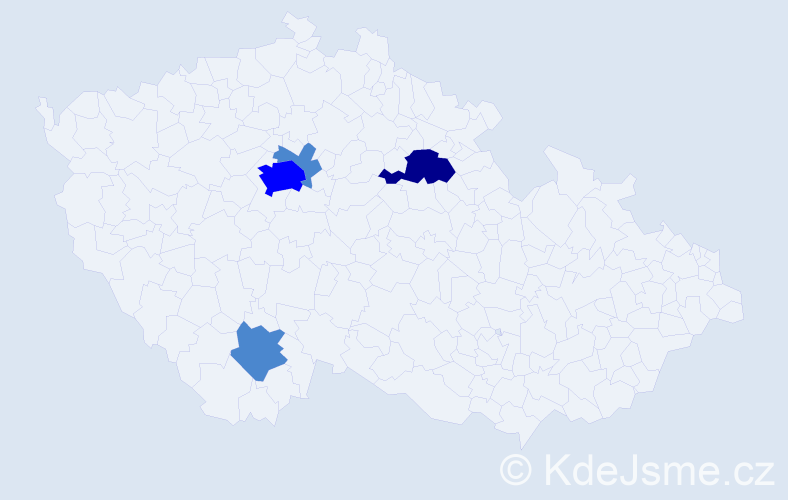 Příjmení: 'Bockstefflová', počet výskytů 7 v celé ČR