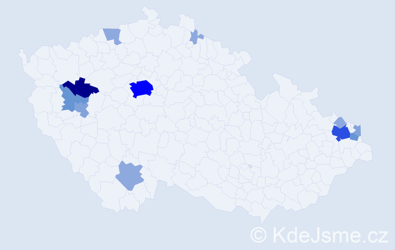 Příjmení: 'Medulová', počet výskytů 33 v celé ČR
