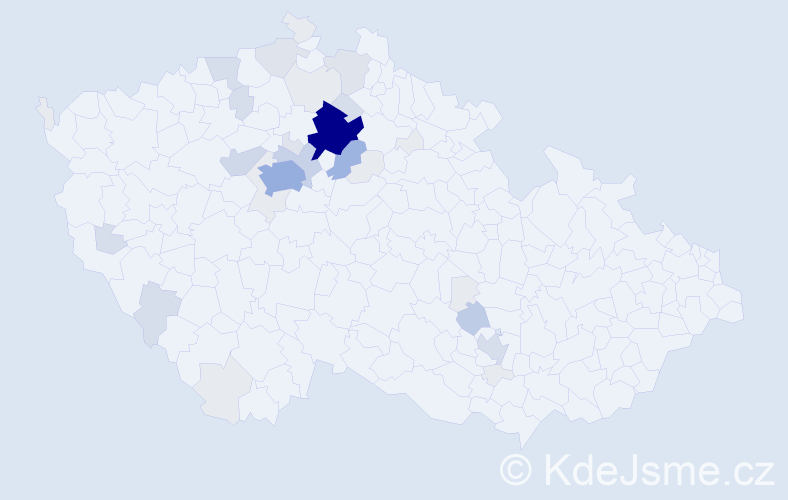 Příjmení: 'Štecha', počet výskytů 129 v celé ČR
