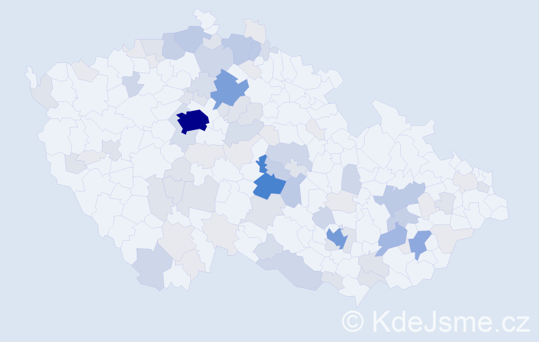 Příjmení: 'Rakušanová', počet výskytů 290 v celé ČR