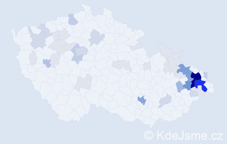 Příjmení: 'Novobilská', počet výskytů 169 v celé ČR