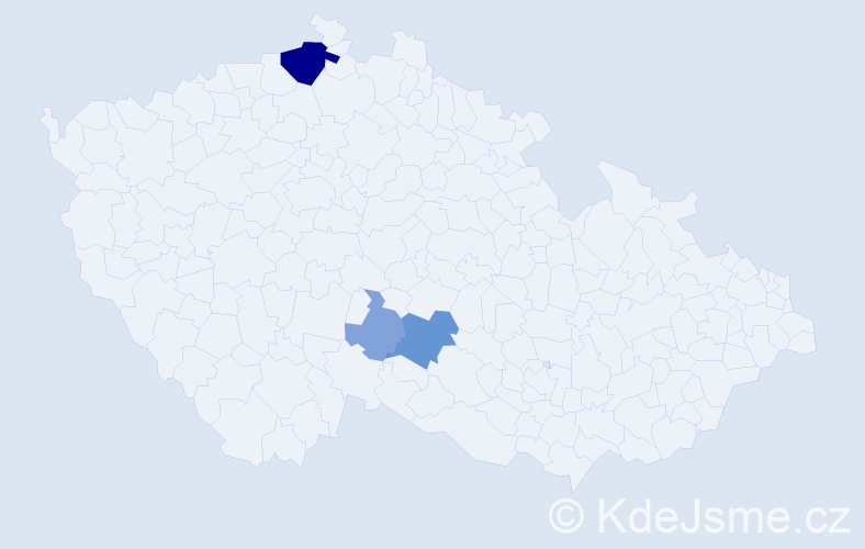 Příjmení: 'Srňánek', počet výskytů 13 v celé ČR