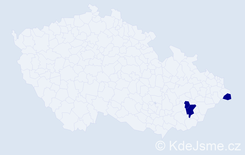 Příjmení: 'Podlezová', počet výskytů 3 v celé ČR
