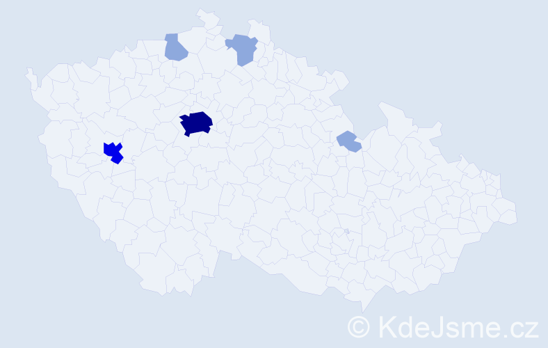 Příjmení: 'Budnyk', počet výskytů 14 v celé ČR