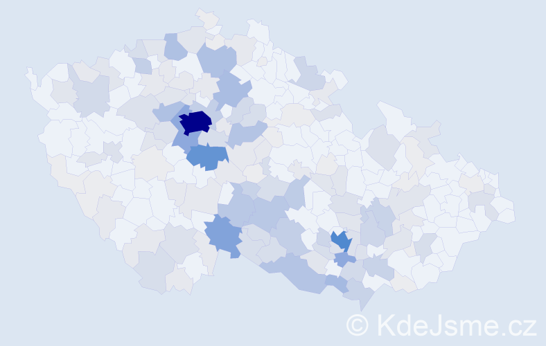 Příjmení: 'Povolná', počet výskytů 660 v celé ČR