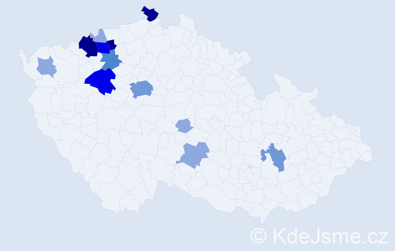 Příjmení: 'Emingr', počet výskytů 39 v celé ČR