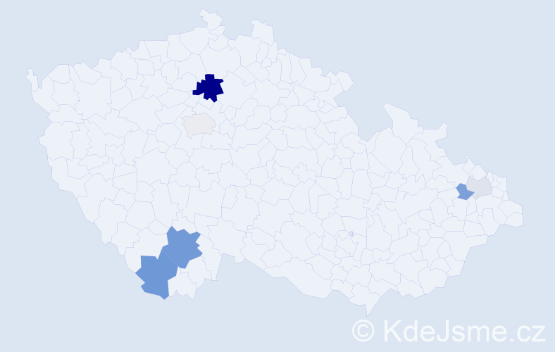 Příjmení: 'Zibura', počet výskytů 16 v celé ČR