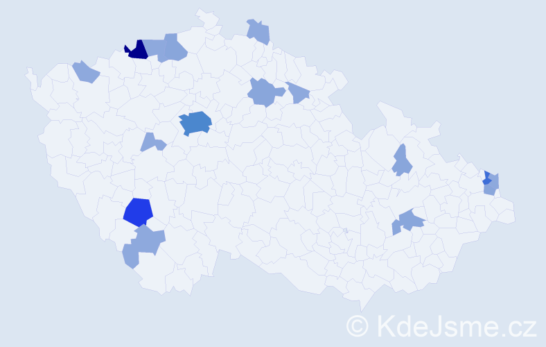 Příjmení: 'Demetr', počet výskytů 41 v celé ČR