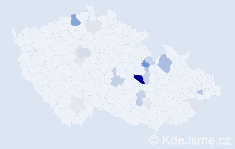 Příjmení: 'Čípa', počet výskytů 54 v celé ČR