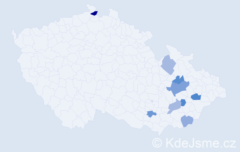 Příjmení: 'Blumajer', počet výskytů 13 v celé ČR