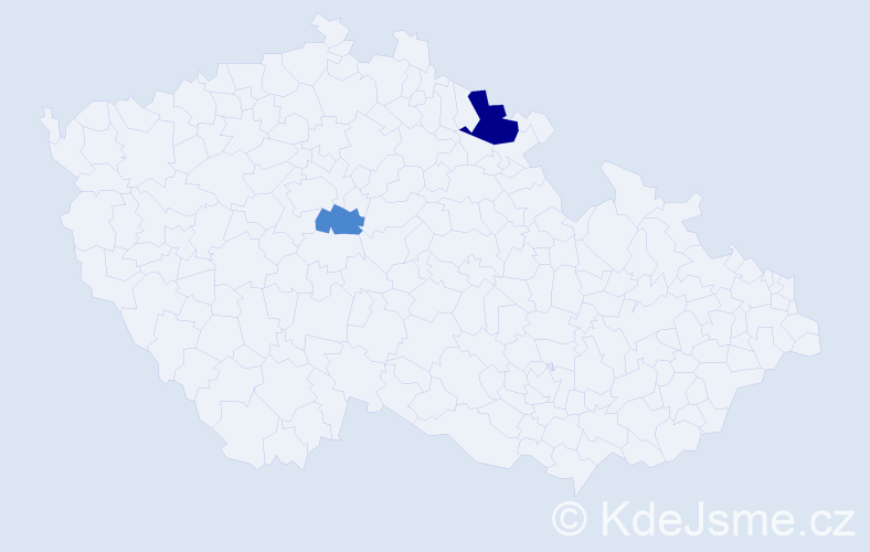 Příjmení: 'Stibbová', počet výskytů 6 v celé ČR