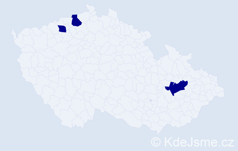 Příjmení: 'Protuš', počet výskytů 3 v celé ČR