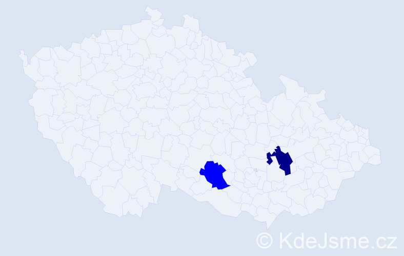 Příjmení: 'Cydlíková', počet výskytů 3 v celé ČR