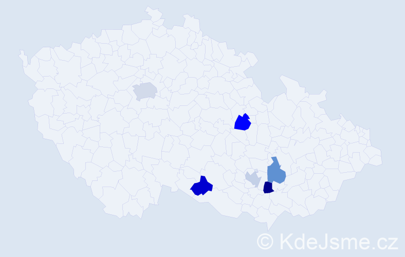 Příjmení: 'Datso', počet výskytů 7 v celé ČR