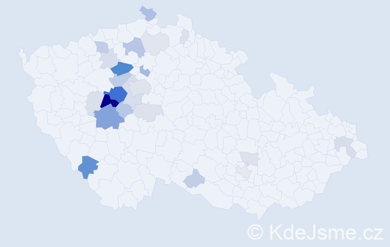 Příjmení: 'Pos', počet výskytů 82 v celé ČR