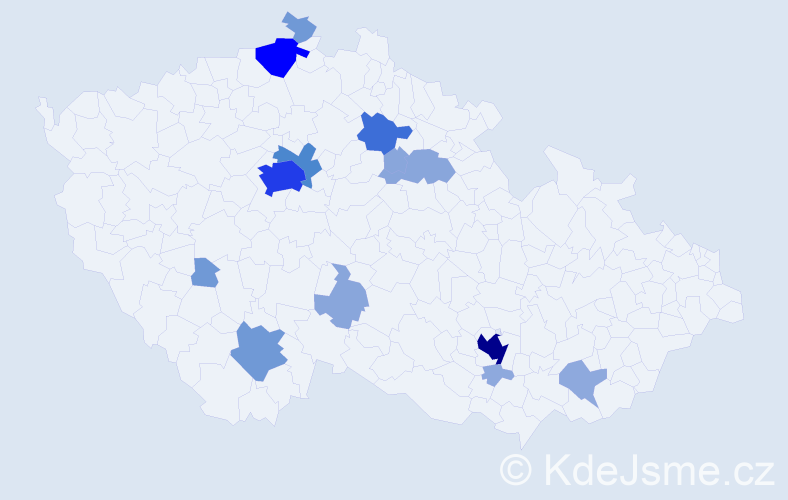 Příjmení: 'Prajs', počet výskytů 48 v celé ČR