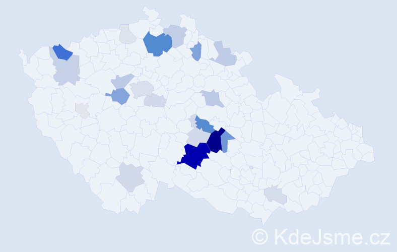 Příjmení: 'Bratršovská', počet výskytů 92 v celé ČR