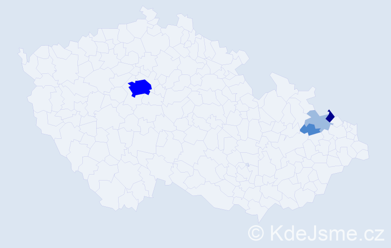 Příjmení: 'Kaluscha', počet výskytů 10 v celé ČR