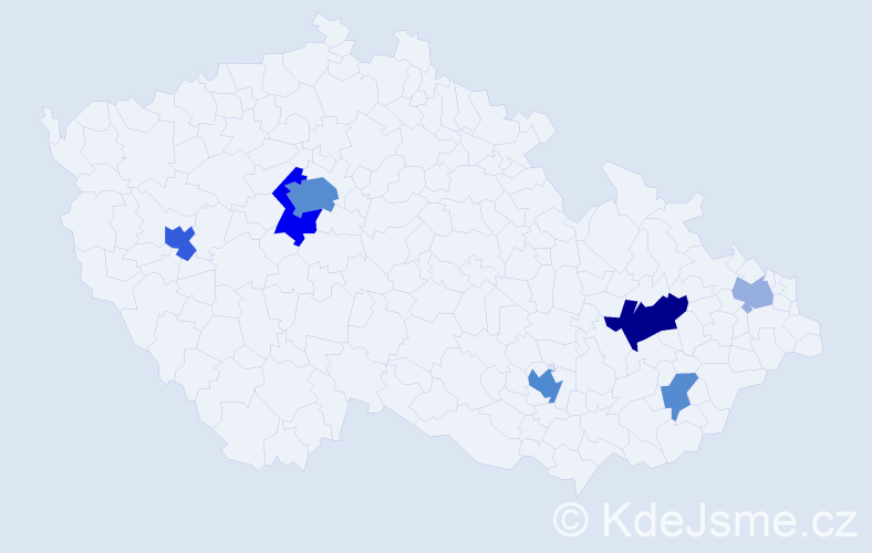 Příjmení: 'Simeonova', počet výskytů 20 v celé ČR