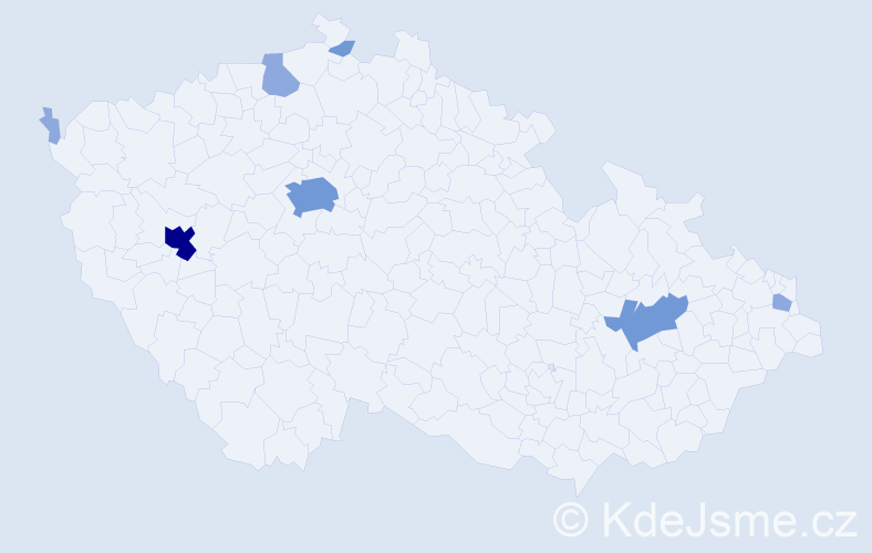 Příjmení: 'Köcher', počet výskytů 15 v celé ČR