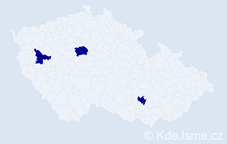 Příjmení: 'Prystay', počet výskytů 12 v celé ČR
