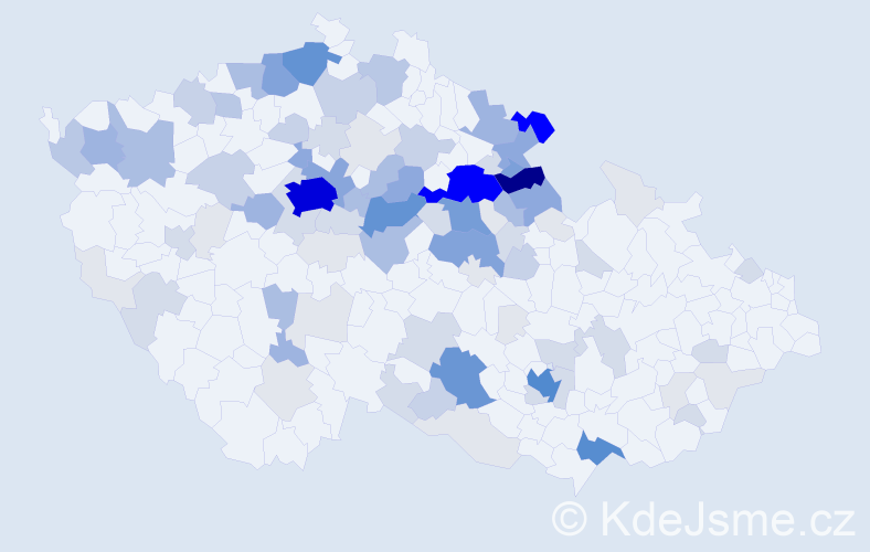 Příjmení: 'Netíková', počet výskytů 413 v celé ČR