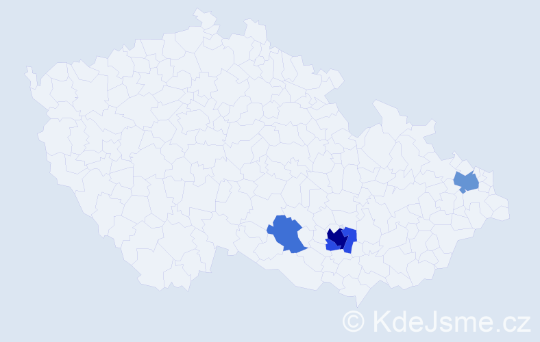 Příjmení: 'Tronner', počet výskytů 10 v celé ČR