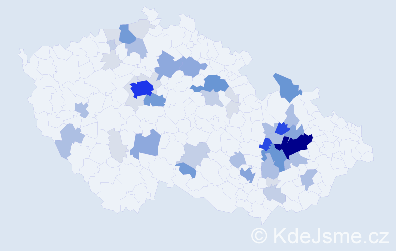 Příjmení: 'Muzikant', počet výskytů 179 v celé ČR