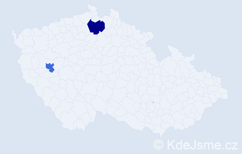 Příjmení: 'Gubareva', počet výskytů 2 v celé ČR