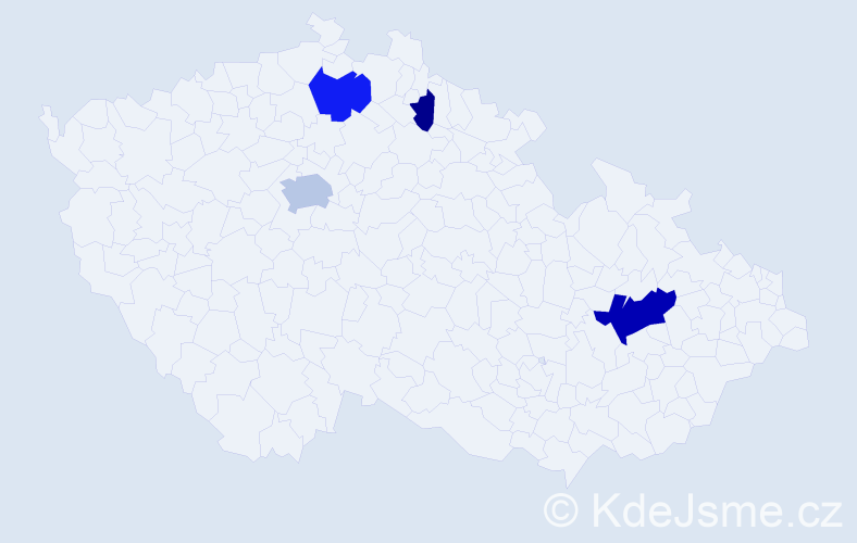 Příjmení: 'Borz', počet výskytů 10 v celé ČR