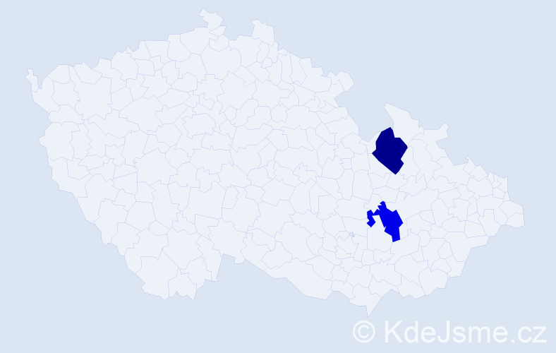 Příjmení: 'Pejchota', počet výskytů 2 v celé ČR