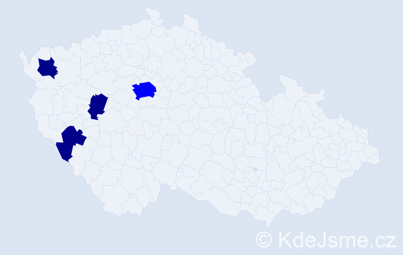 Příjmení: 'Borárošová', počet výskytů 7 v celé ČR