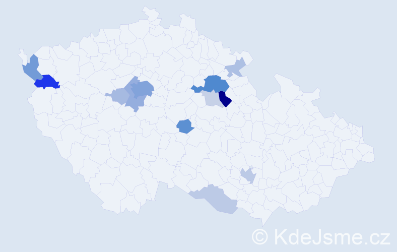 Příjmení: 'Mahlerová', počet výskytů 42 v celé ČR