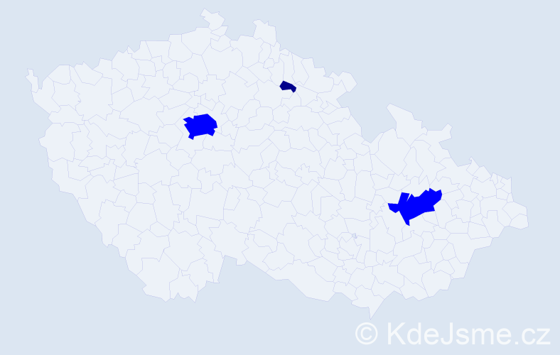 Příjmení: 'Máhrla', počet výskytů 4 v celé ČR