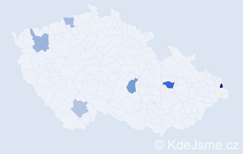 Příjmení: 'Gulašová', počet výskytů 7 v celé ČR