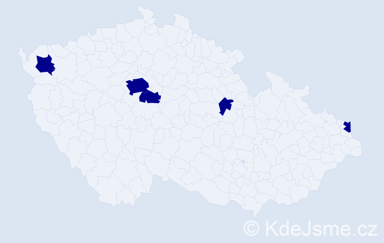 Příjmení: 'Ölvecký', počet výskytů 5 v celé ČR