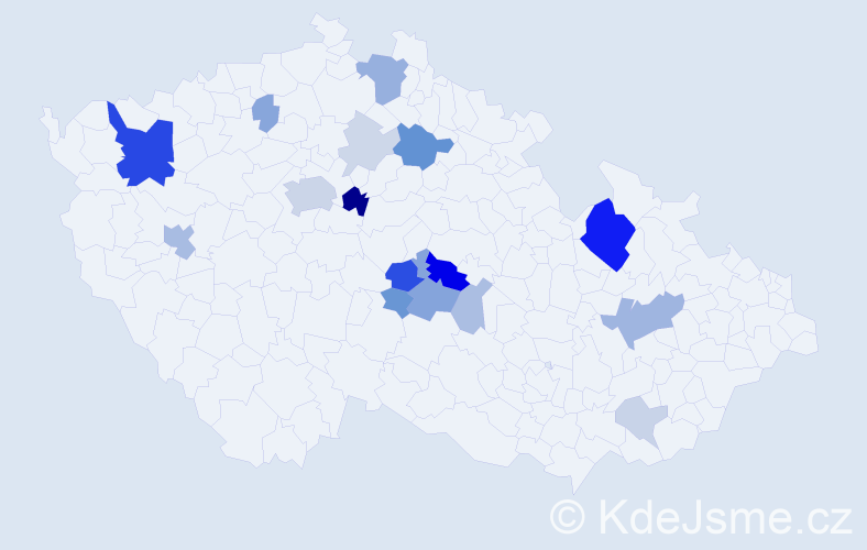 Příjmení: 'Glanc', počet výskytů 51 v celé ČR