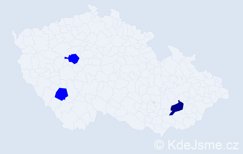Příjmení: 'Lackner', počet výskytů 4 v celé ČR