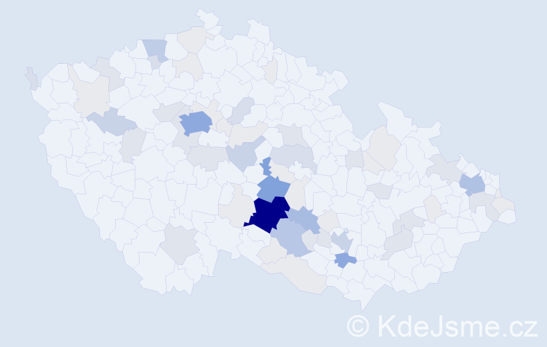 Příjmení: 'Mutl', počet výskytů 207 v celé ČR