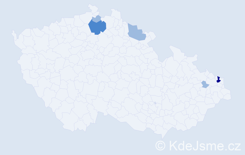 Příjmení: 'Bartošovič', počet výskytů 10 v celé ČR