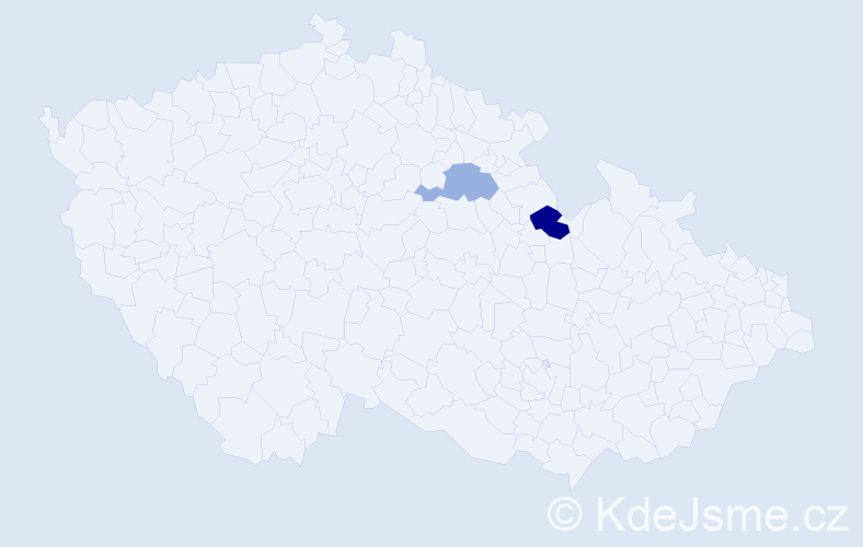 Příjmení: 'Dorčincová', počet výskytů 5 v celé ČR