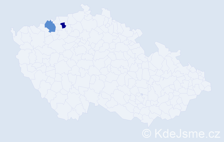 Příjmení: 'Citráková', počet výskytů 5 v celé ČR