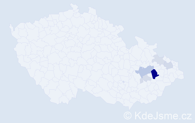 Příjmení: 'Vitonská', počet výskytů 16 v celé ČR