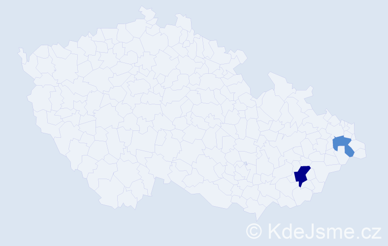 Příjmení: 'Halčař', počet výskytů 3 v celé ČR