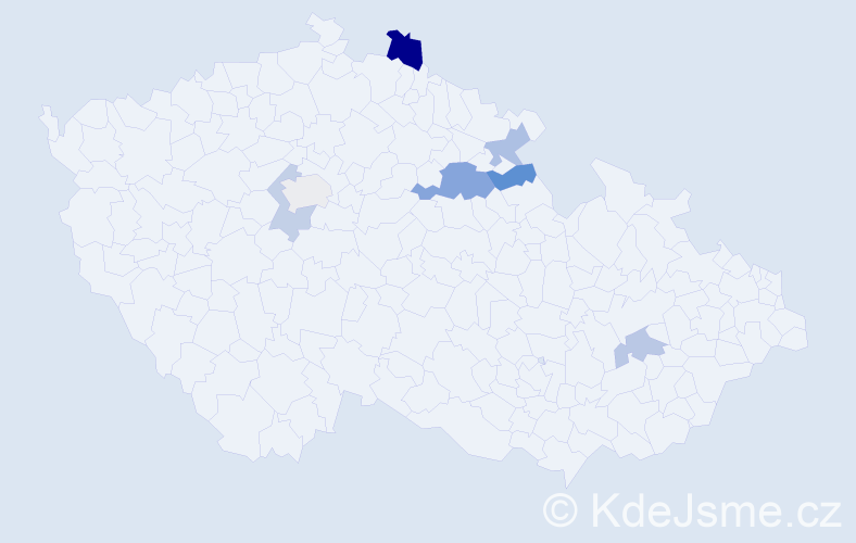Příjmení: 'Dachsová', počet výskytů 11 v celé ČR