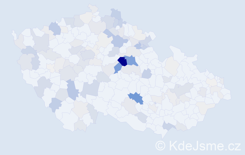 Příjmení: 'Kožená', počet výskytů 384 v celé ČR