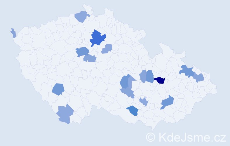 Příjmení: 'Nedopil', počet výskytů 51 v celé ČR