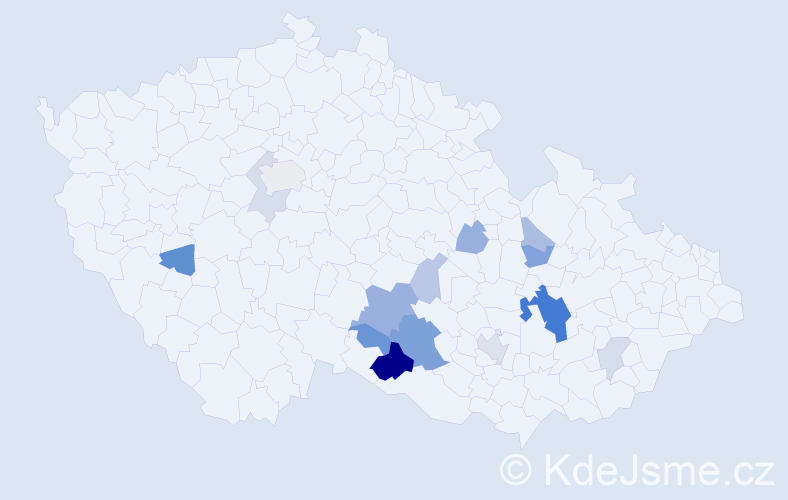 Příjmení: 'Františková', počet výskytů 33 v celé ČR