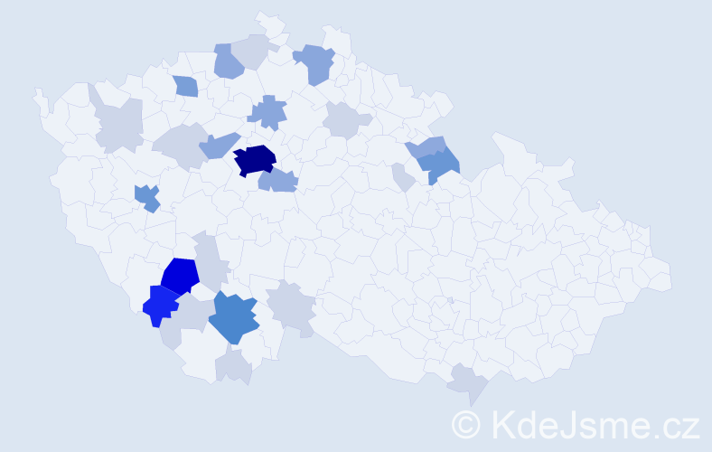 Příjmení: 'Grabmüller', počet výskytů 82 v celé ČR