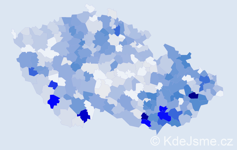 Příjmení: 'Malík', počet výskytů 2731 v celé ČR
